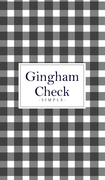 [LINE着せ替え] Gingham Check Black -SIMPLE- 4の画像1