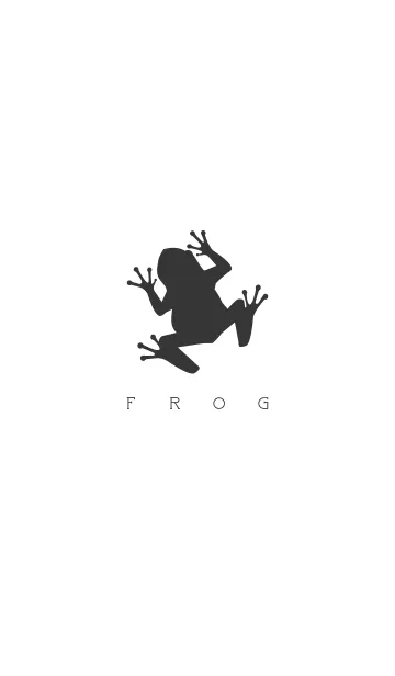 [LINE着せ替え] Simple frogs -BLACK-の画像1