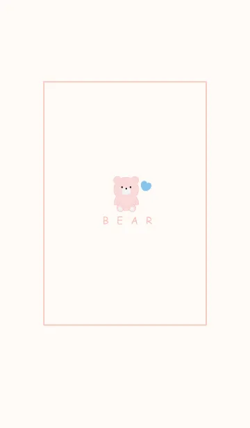 [LINE着せ替え] SIMPLE BEAR AND HEART 3の画像1