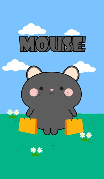 [LINE着せ替え] Be Cute Black Mouse Theme (JP)の画像1