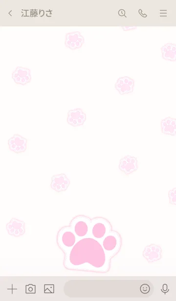 [LINE着せ替え] Cute Cat Paw 2.1！ (Beige Ver.1)の画像3