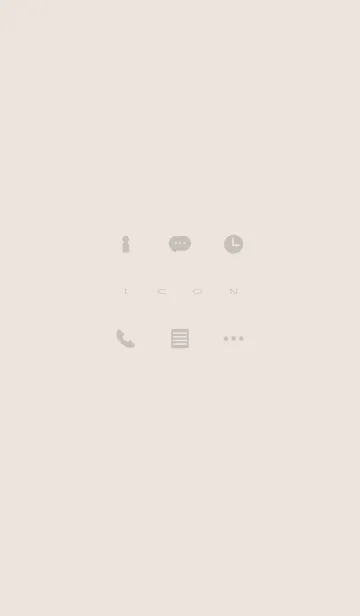 [LINE着せ替え] Simple Icon - BEIGE and GRAY -の画像1