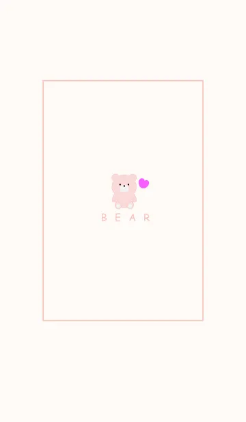 [LINE着せ替え] SIMPLE BEAR AND HEART 5の画像1