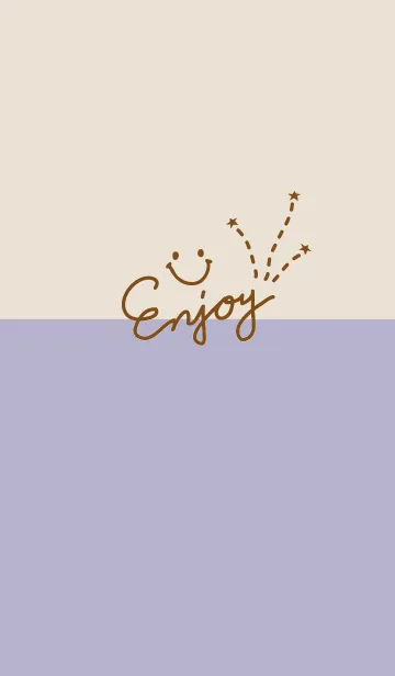 [LINE着せ替え] シンプルスマイル ベーじゅとむらさき21の画像1