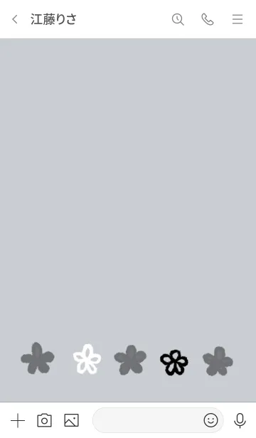[LINE着せ替え] モノトーンなお花の画像3