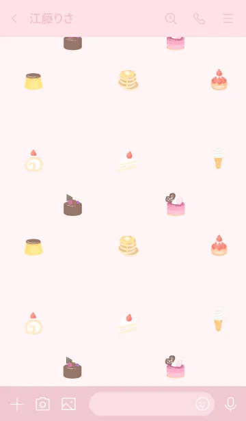 [LINE着せ替え] お菓子の着せ替え☆pinkの画像3