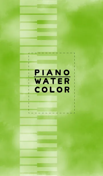 [LINE着せ替え] ピアノの鍵盤 水彩（グリーン&ブルー）の画像1