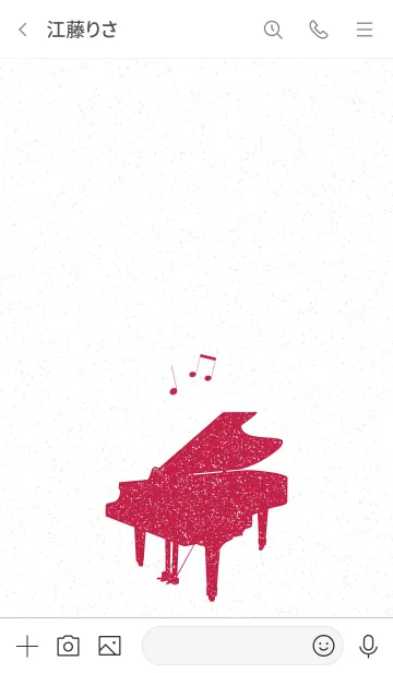 [LINE着せ替え] シンプルなピアノのスタンプ風素材2の画像3