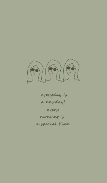 everyday is a newday (khaki beige)の着せ替えメイン画像