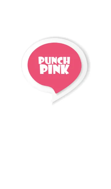 [LINE着せ替え] Punch Pink Button In White V.3 (JP)の画像1