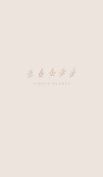 [LINE着せ替え] SIMPLE PLANTS -BEIGE-の画像1