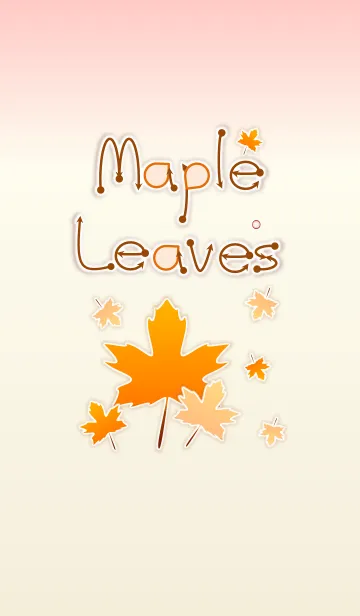 [LINE着せ替え] Maple Leaves 2！ (Beige Ver.3)の画像1