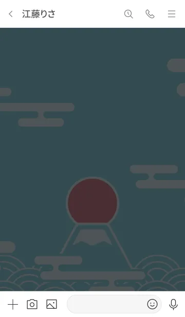 [LINE着せ替え] 富士山／大吉 水色の画像3