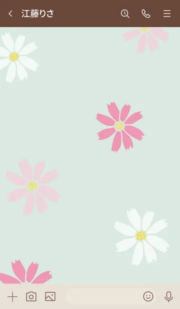 [LINE着せ替え] コスモス くすみグリーン5の画像3