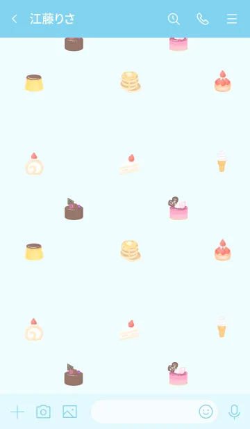 [LINE着せ替え] お菓子の着せ替え☆blueの画像3