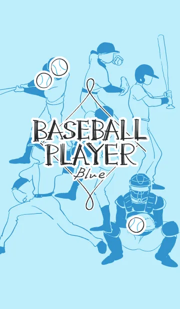 [LINE着せ替え] -BASEBALL PLAYER- blueの画像1