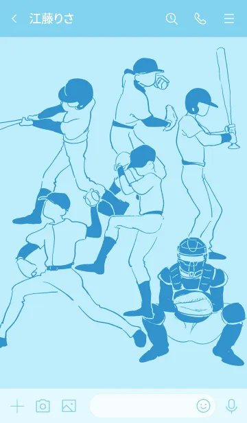 [LINE着せ替え] -BASEBALL PLAYER- blueの画像3