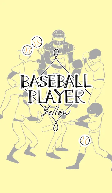 [LINE着せ替え] -BASEBALL PLAYER-yellowの画像1