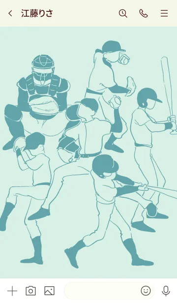 [LINE着せ替え] -BASEBALL PLAYER-greenの画像3