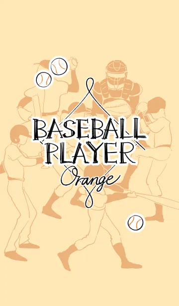 [LINE着せ替え] -BASEBALL PLAYER-orangeの画像1