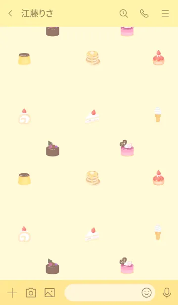 [LINE着せ替え] お菓子の着せ替え☆yellowの画像3