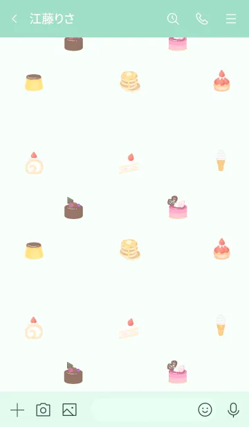 [LINE着せ替え] お菓子の着せ替え☆greenの画像3