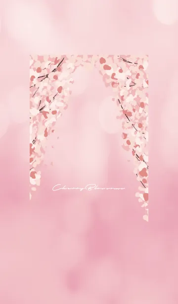 [LINE着せ替え] ピンク : 桜のシンプルな着せ替えの画像1