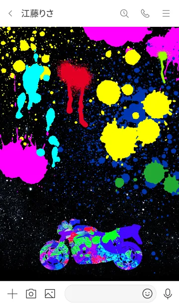 [LINE着せ替え] バイク グラフィティ2の画像3