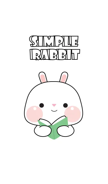 [LINE着せ替え] Simple Cutie White Rabbit Theme (JP)の画像1