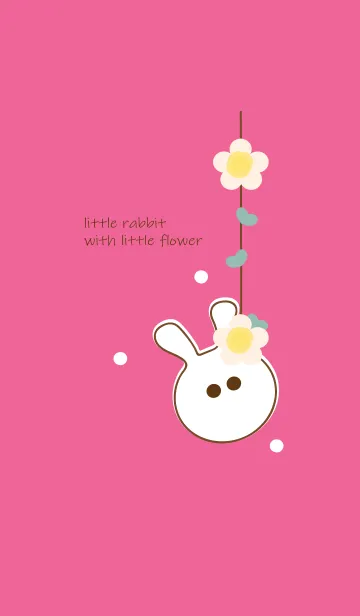 [LINE着せ替え] little rabbit with little flower 69の画像1