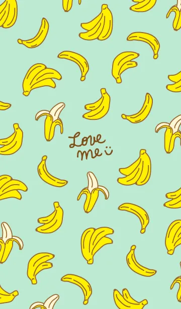 [LINE着せ替え] バナナ スマイル グリーン4の画像1