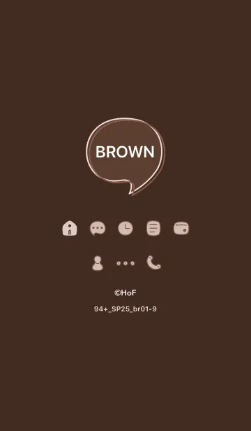 [LINE着せ替え] 94+25_ブラウン1-9の画像1