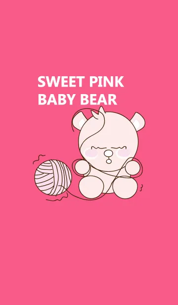 [LINE着せ替え] Sweet pink baby bear 88の画像1