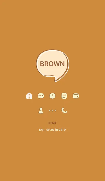 [LINE着せ替え] E4+26_ブラウン4-9の画像1