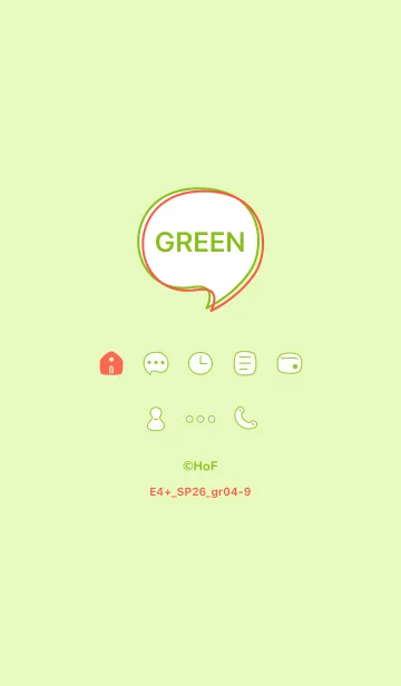 [LINE着せ替え] E4+26_グリーン4-9の画像1