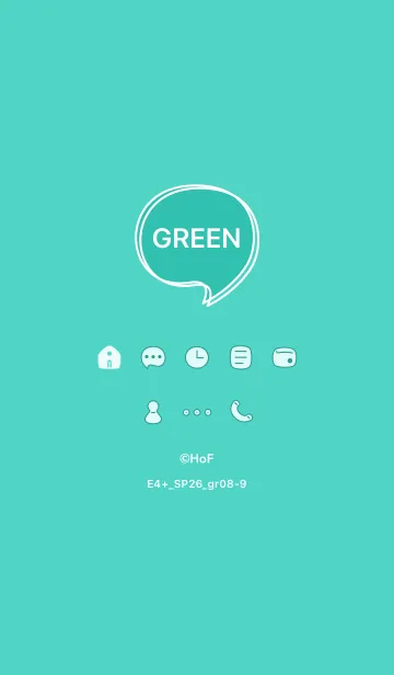 [LINE着せ替え] E4+26_グリーン8-9の画像1