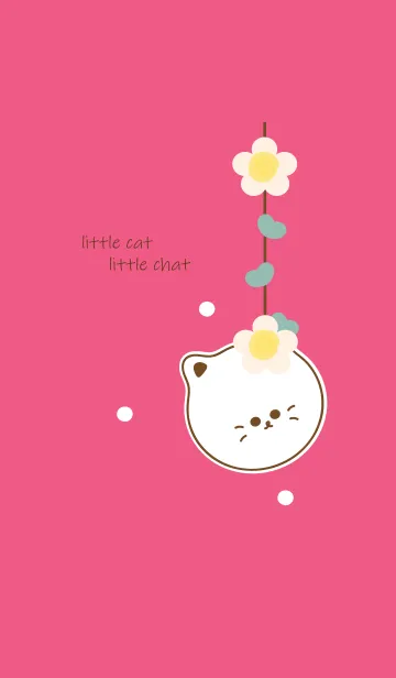 [LINE着せ替え] little cat with little flower 71の画像1