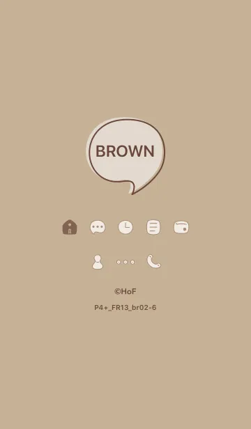 [LINE着せ替え] P4+13_ベージュ4 ブラウン2-6の画像1