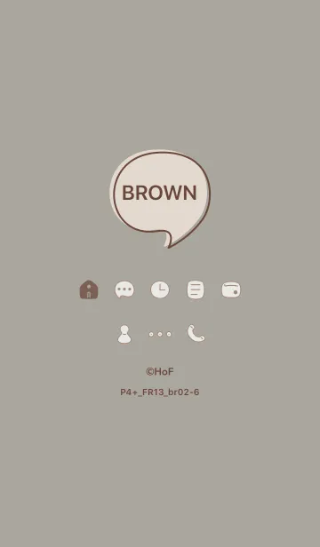 [LINE着せ替え] P4+13_スモーキーアッシュ ブラウン2-6の画像1