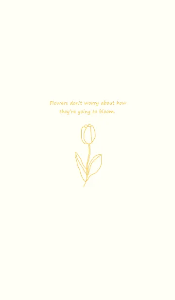 [LINE着せ替え] art tulip (yellow beige)の画像1