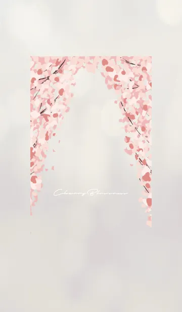 [LINE着せ替え] ベージュとピンク: 桜のシンプルな着せ替えの画像1