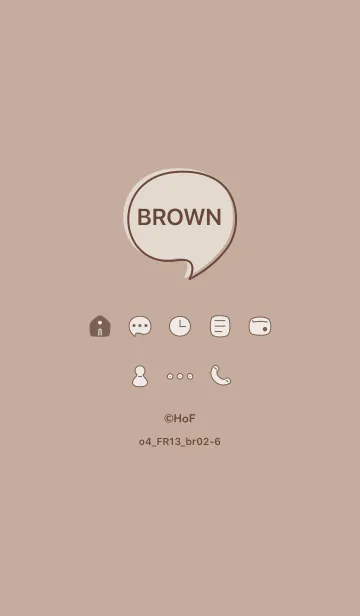 [LINE着せ替え] o4_13_ベージュ3 ブラウン2-6の画像1