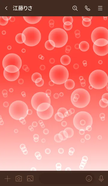 [LINE着せ替え] しゅわしゅわ！いちご色の画像3