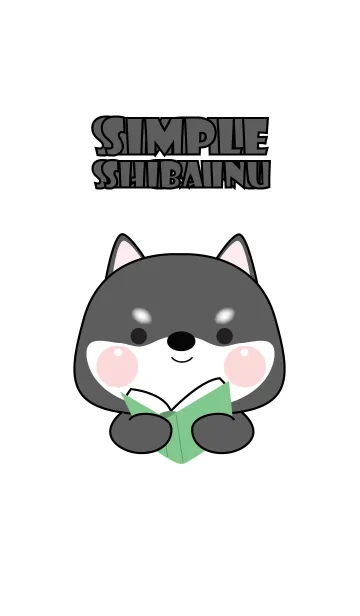 [LINE着せ替え] Simple Cutie Black Shiba Inu Theme (JP)の画像1