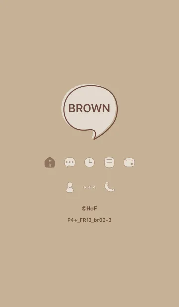 [LINE着せ替え] P4+13_ベージュ4 ブラウン2-3の画像1