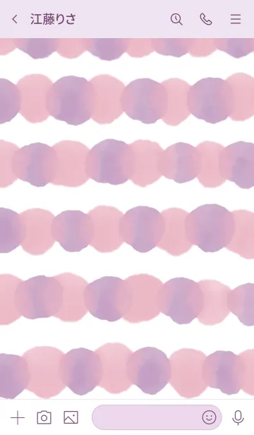 [LINE着せ替え] やさしい水玉 -ピンクパープル-の画像3