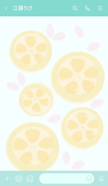 [LINE着せ替え] Sliced lemon theme 82の画像3