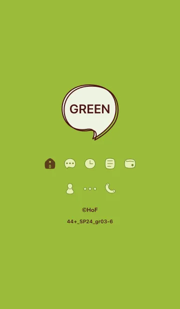 [LINE着せ替え] 44+24_グリーン3-6の画像1