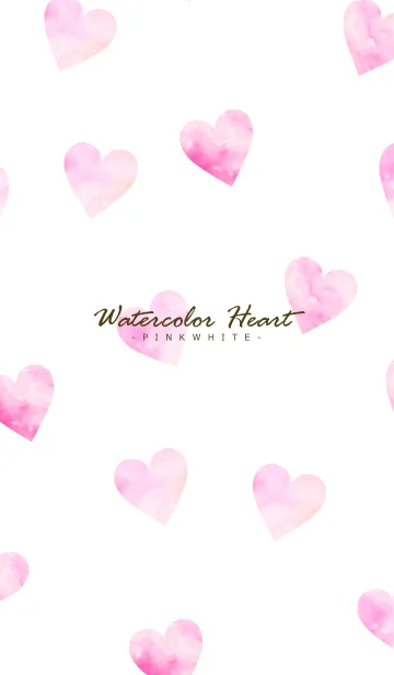 [LINE着せ替え] Watercolor Heart -PINKWHITE- 8の画像1