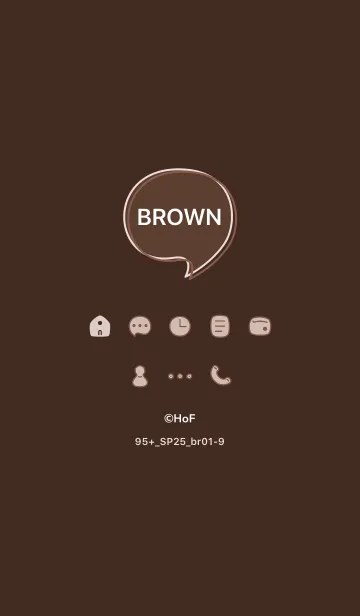 [LINE着せ替え] 95+25_ブラウン1-9の画像1